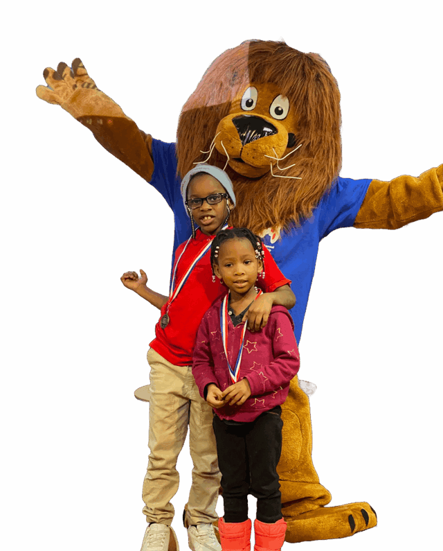 Lion and kids